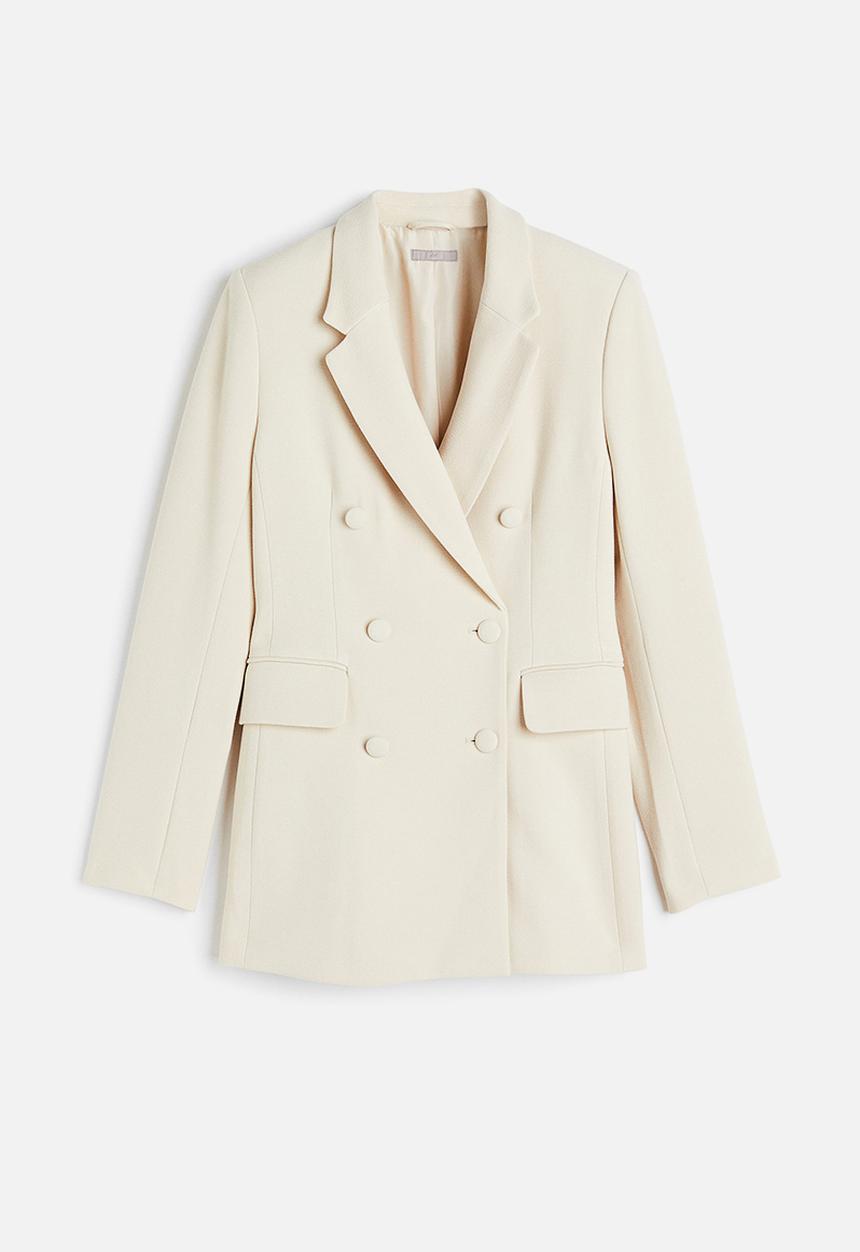 H&M - Double-breasted blazer - light beige