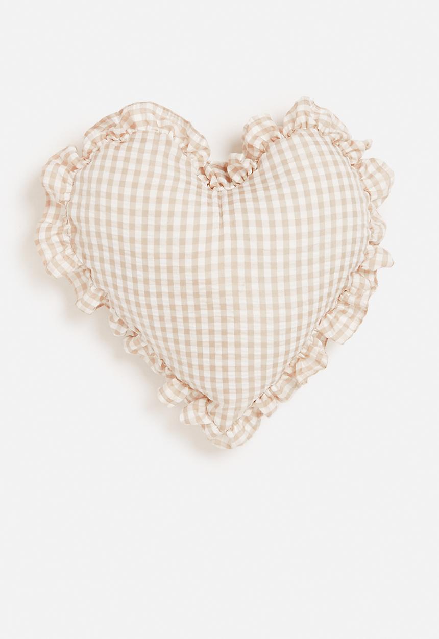 Sixth Floor - Thistle Heart cushion -natural