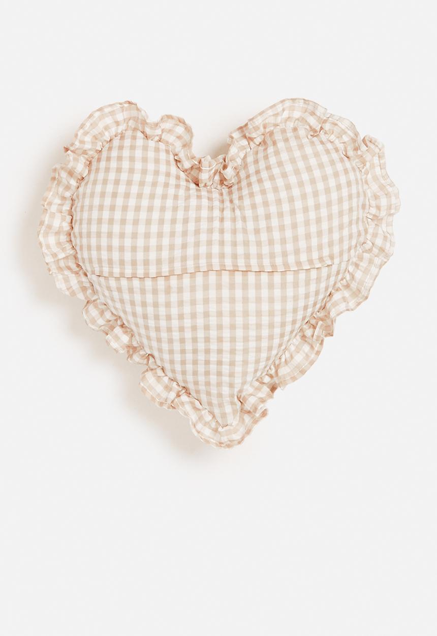 Sixth Floor - Thistle Heart cushion -natural