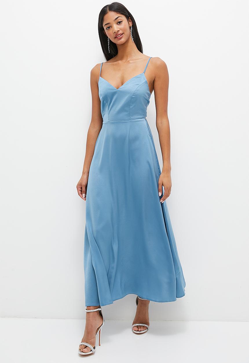 MILLA - Fit & flare with back tie detail - coronet blue