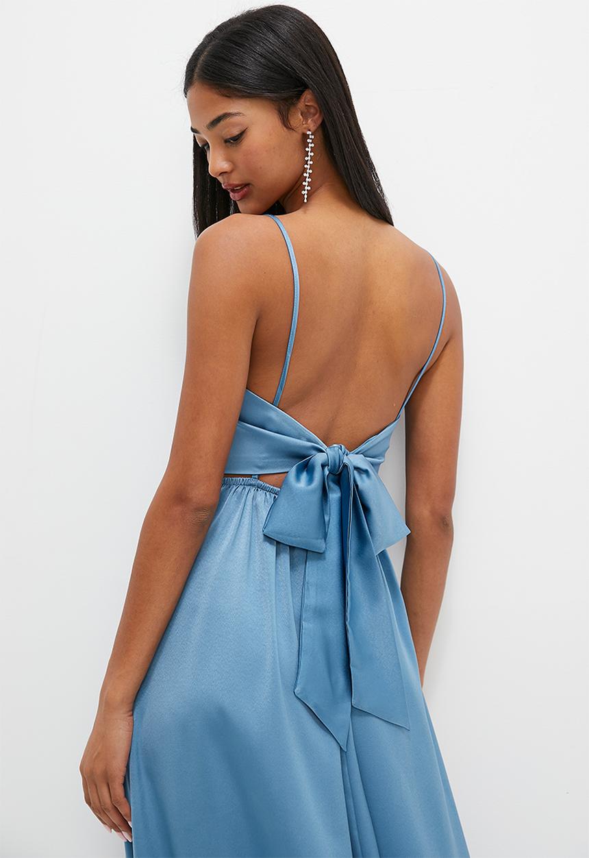 MILLA - Fit & flare with back tie detail - coronet blue