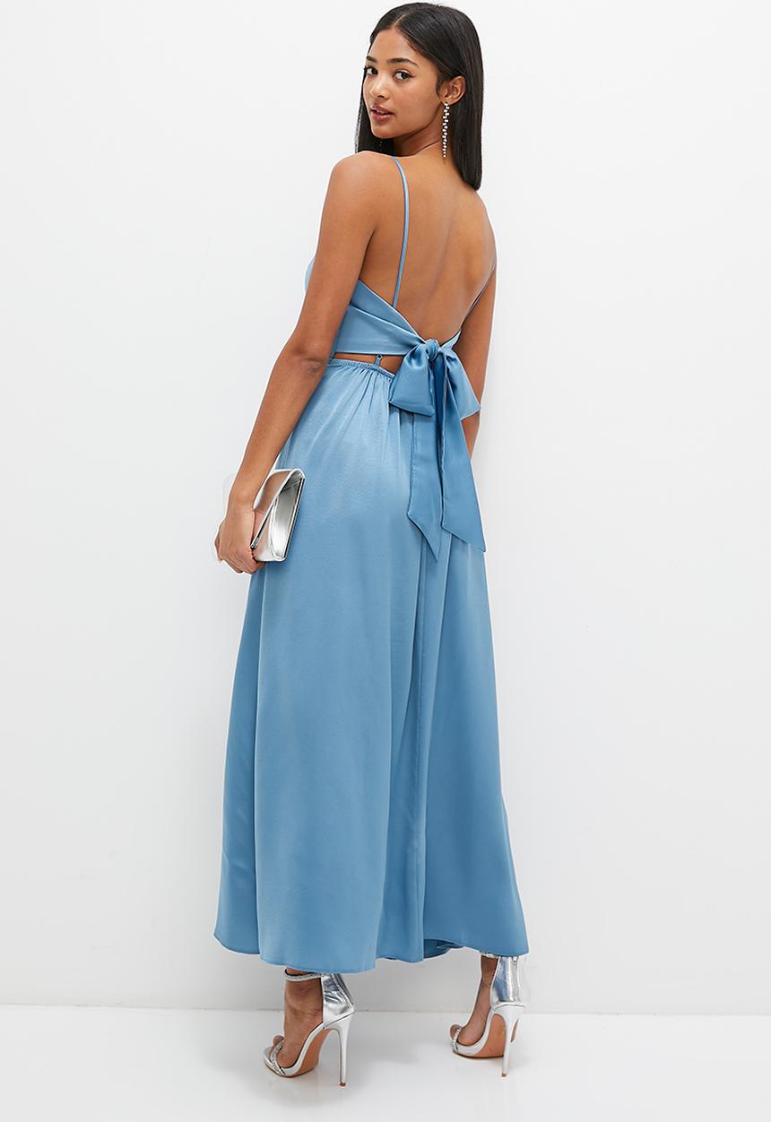 MILLA - Fit & flare with back tie detail - coronet blue