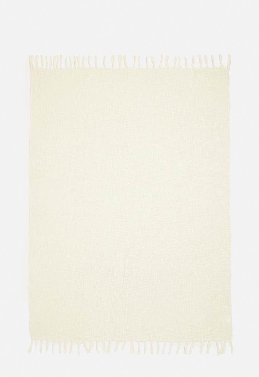 H&S - Calm cotton slub throw - cream