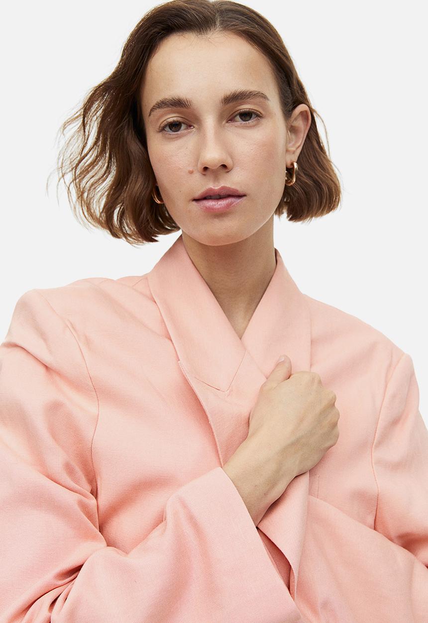H&M - Double-breasted blazer - apricot 