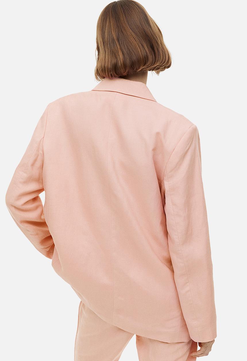 H&M - Double-breasted blazer - apricot 