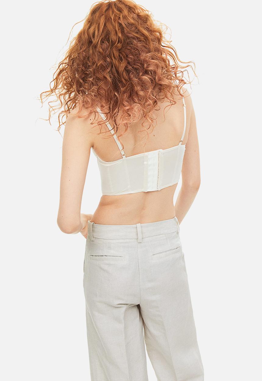 H&M - Tailored linen-blend trousers - light beige