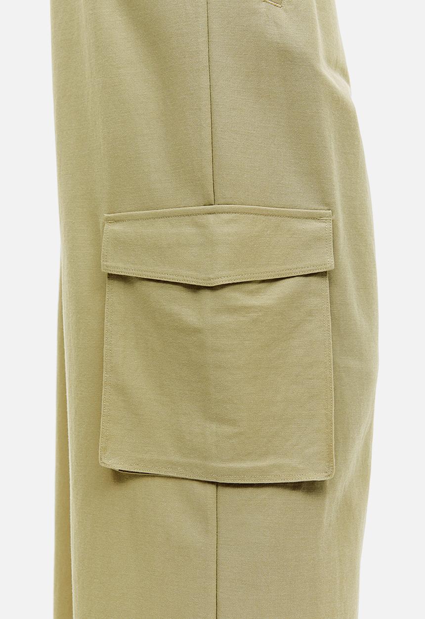H&M - Pull-on cargo trousers - light khaki green 
