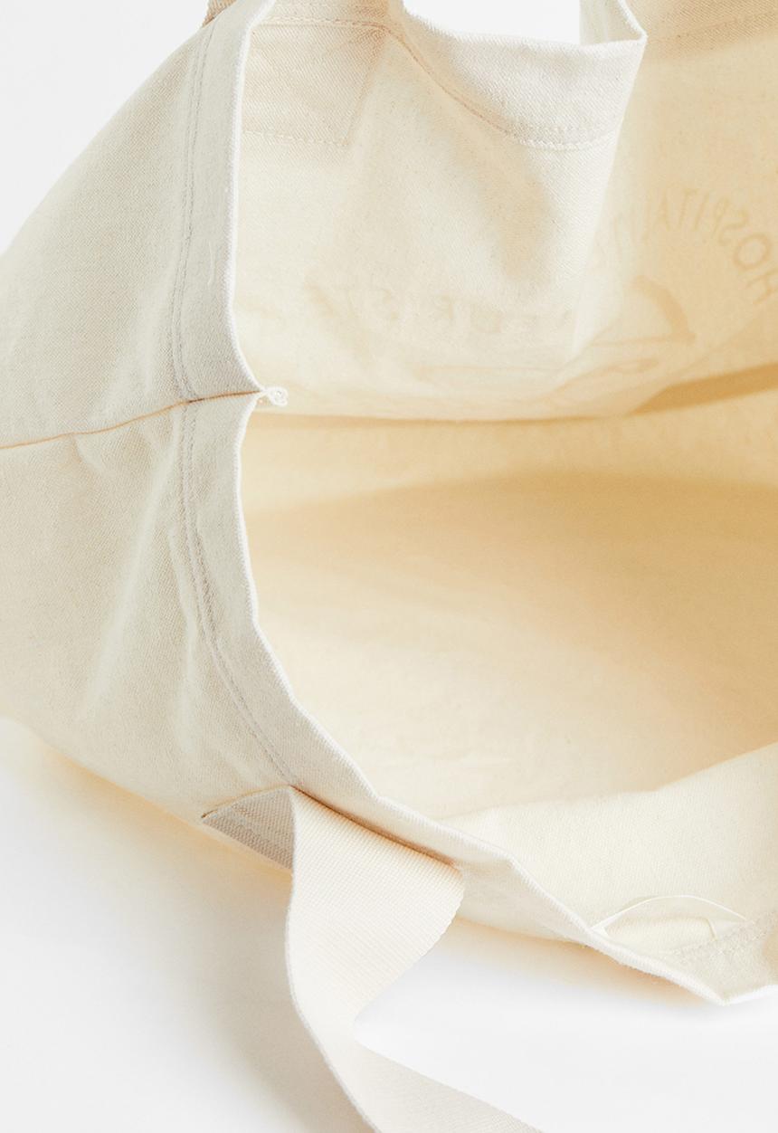 H&M - Canvas shopper - white