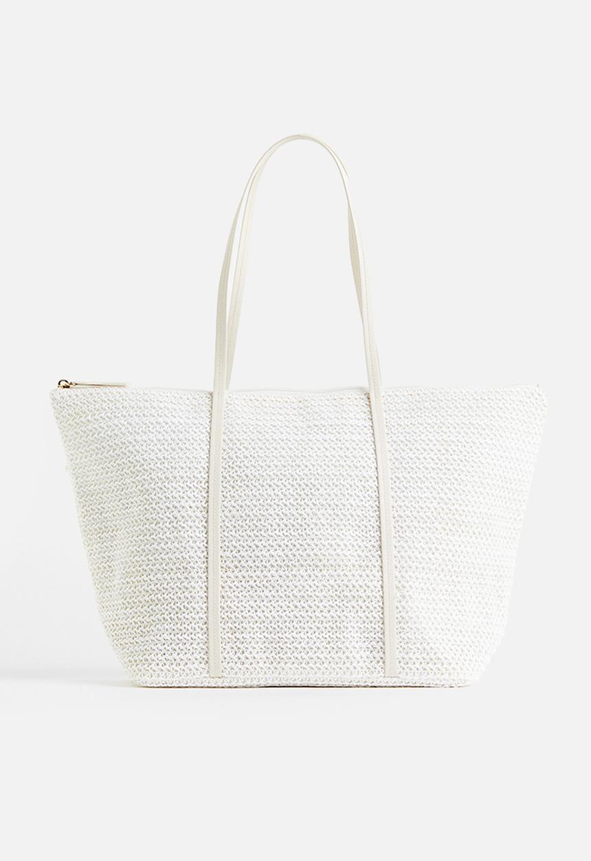 H&M - Straw shopper - white