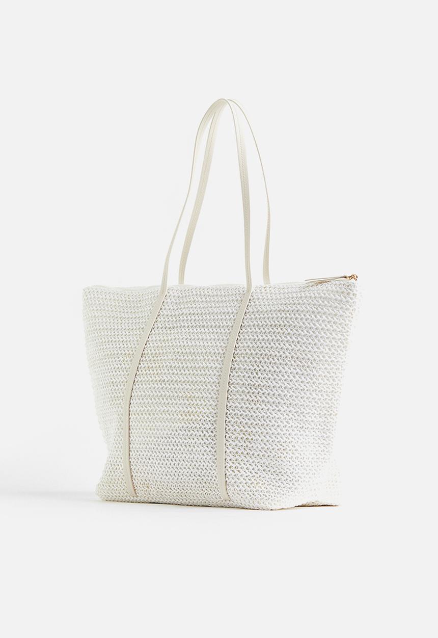 H&M - Straw shopper - white