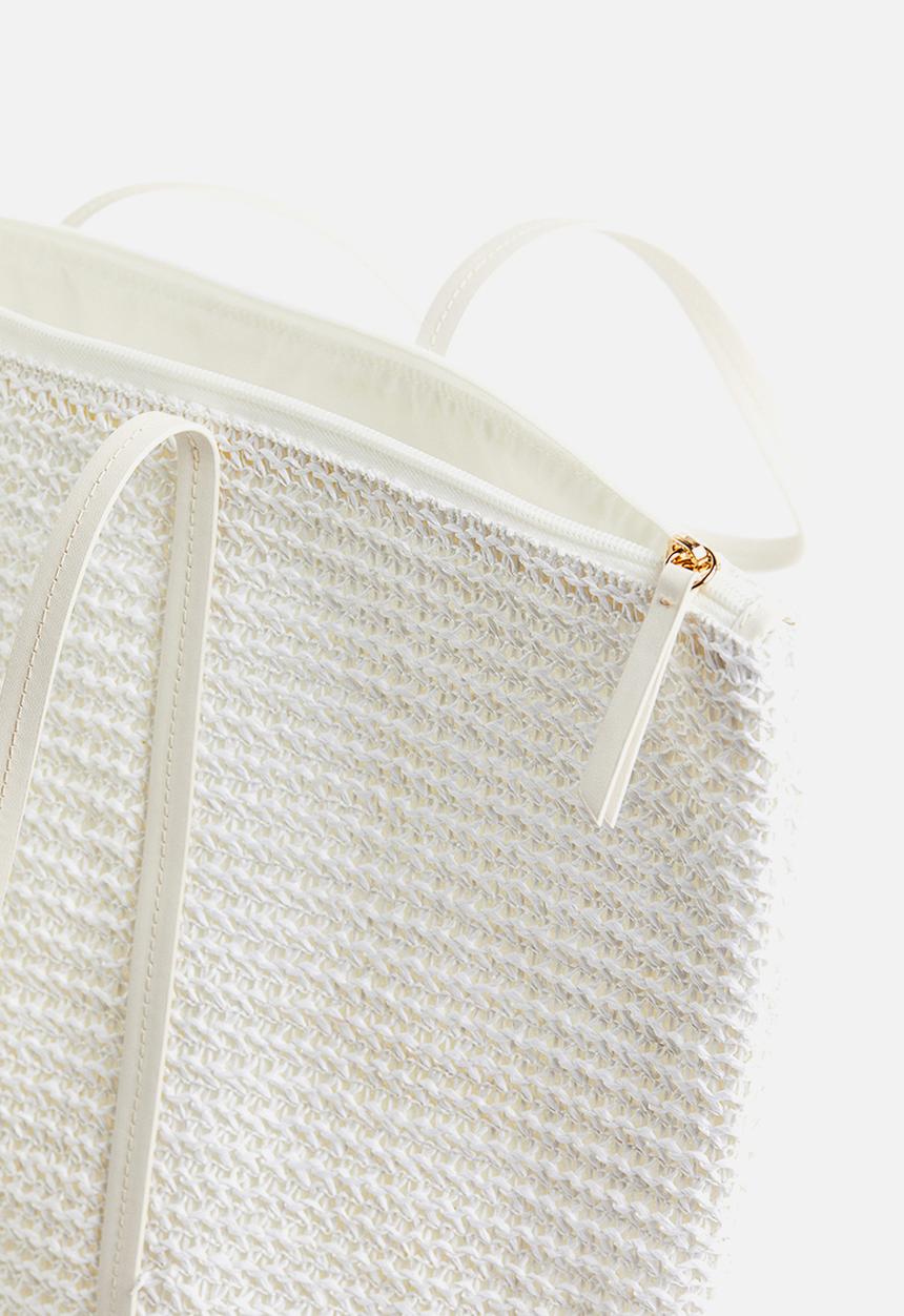 H&M - Straw shopper - white