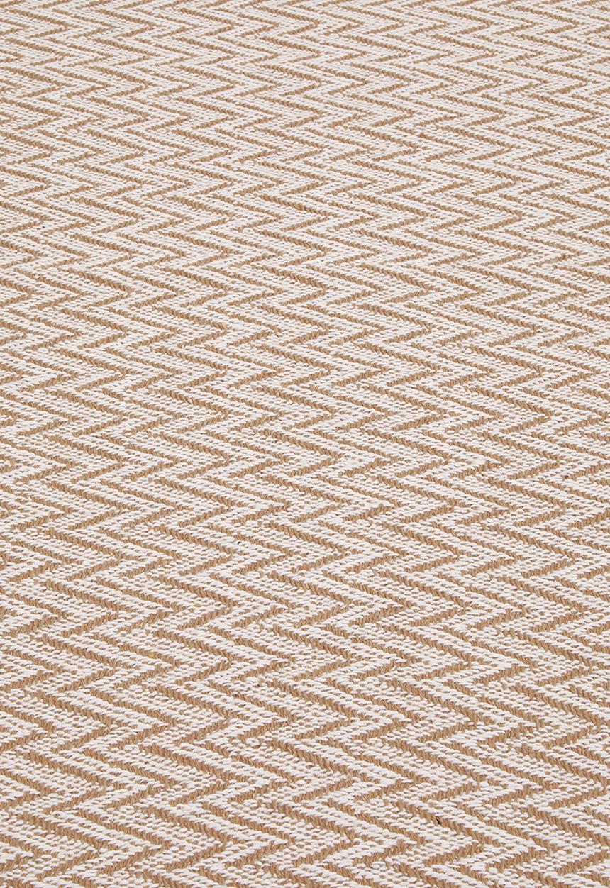 H&S - Herringbone cotton throw - natural & beige