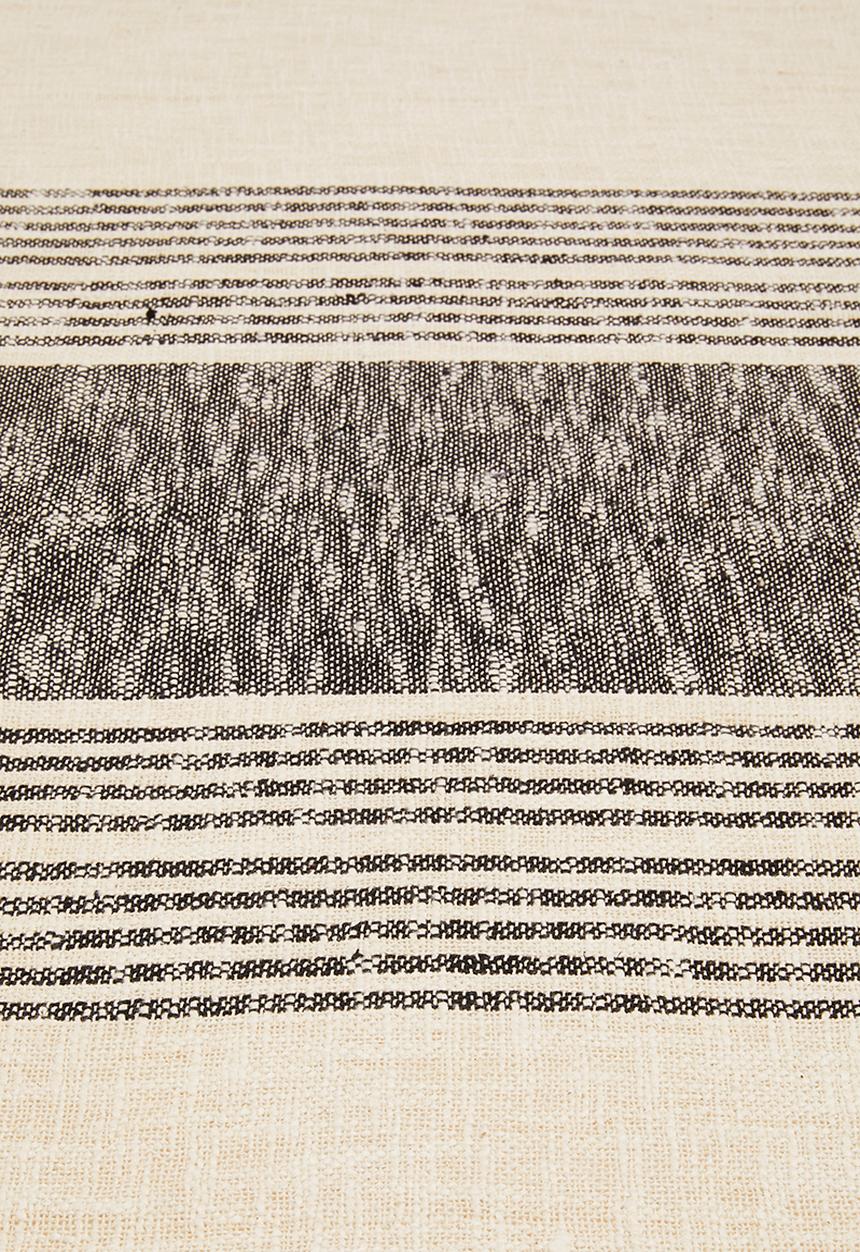 H&S - Ezra striped cotton throw - grey