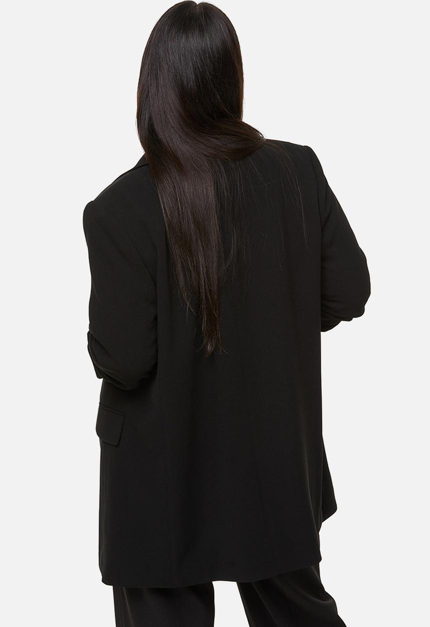 H&M - Gathered-sleeve jacket - black