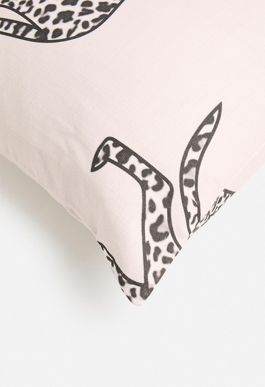Sixth Floor - Fierce kids cushion cover - pink & black