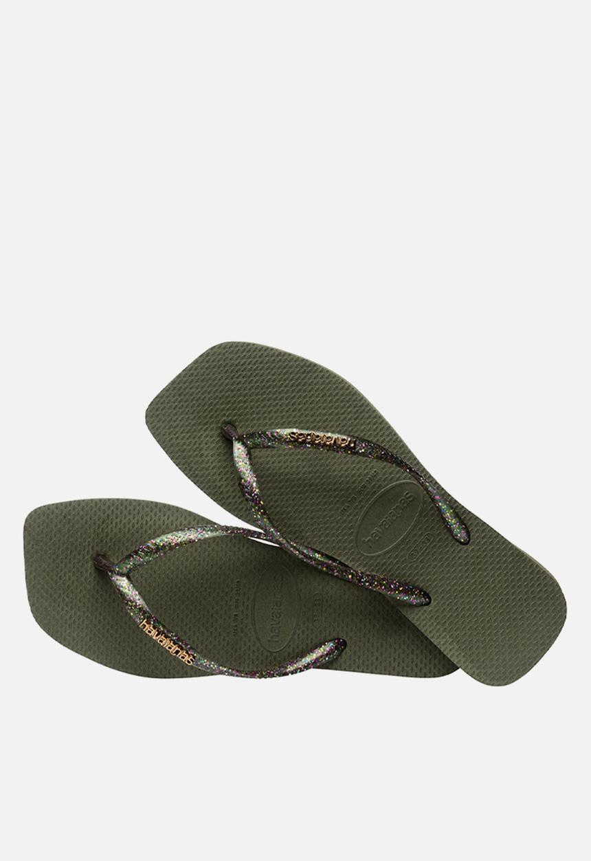 Havaianas - Square logo metallic - green