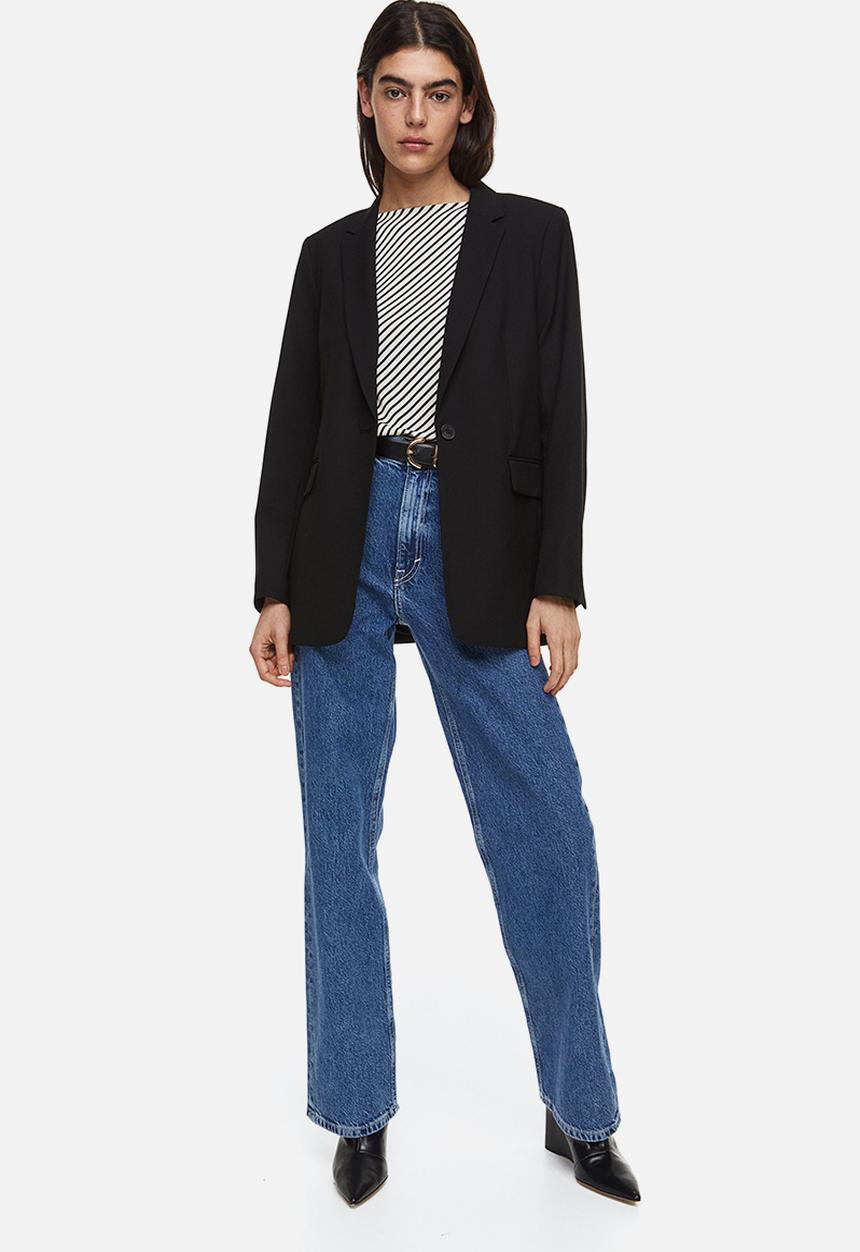 H&M - Jersey top - cream striped 