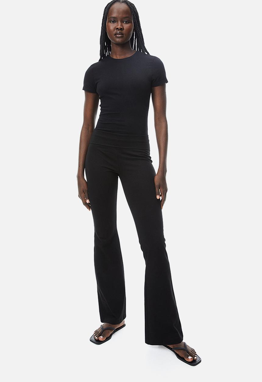 H&M - Flared leggings - black