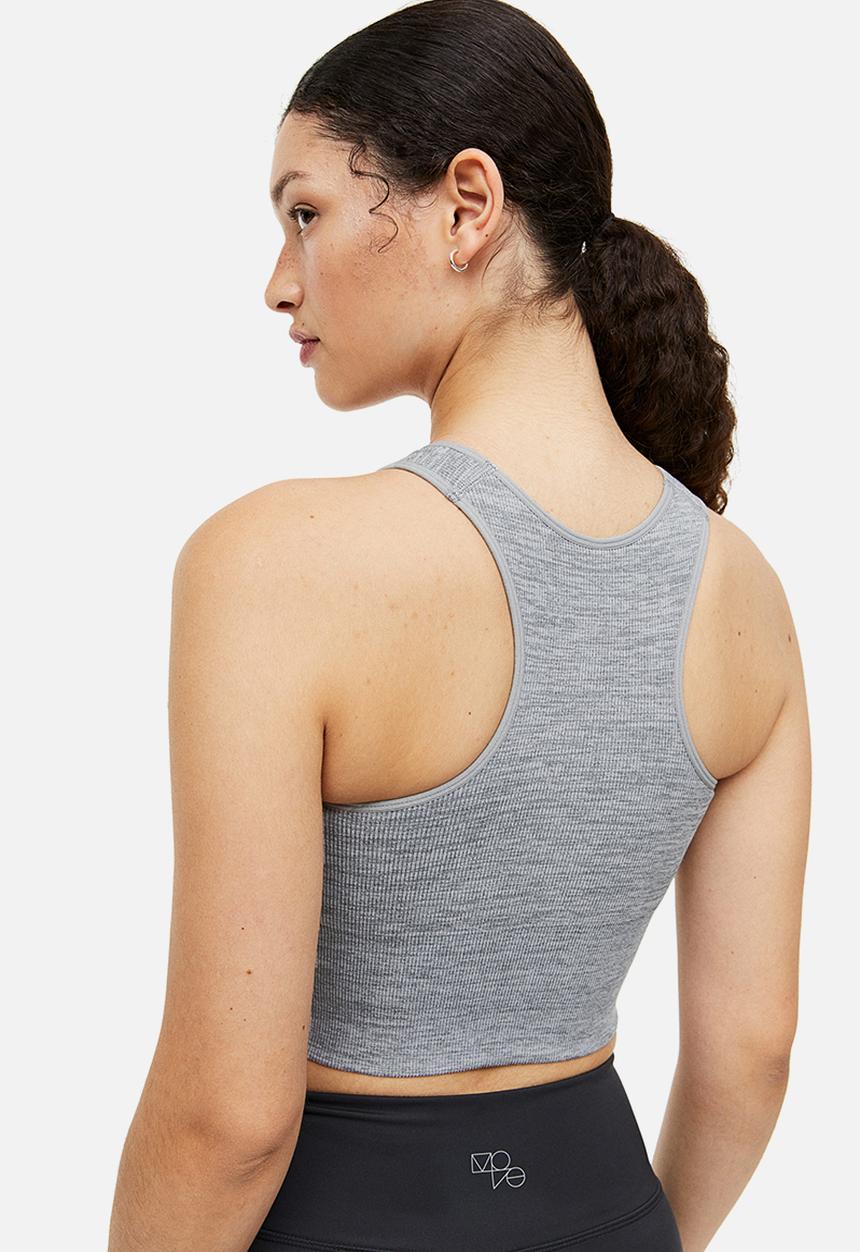 H&M - Drymove™ medium support sports bra - grey marl 