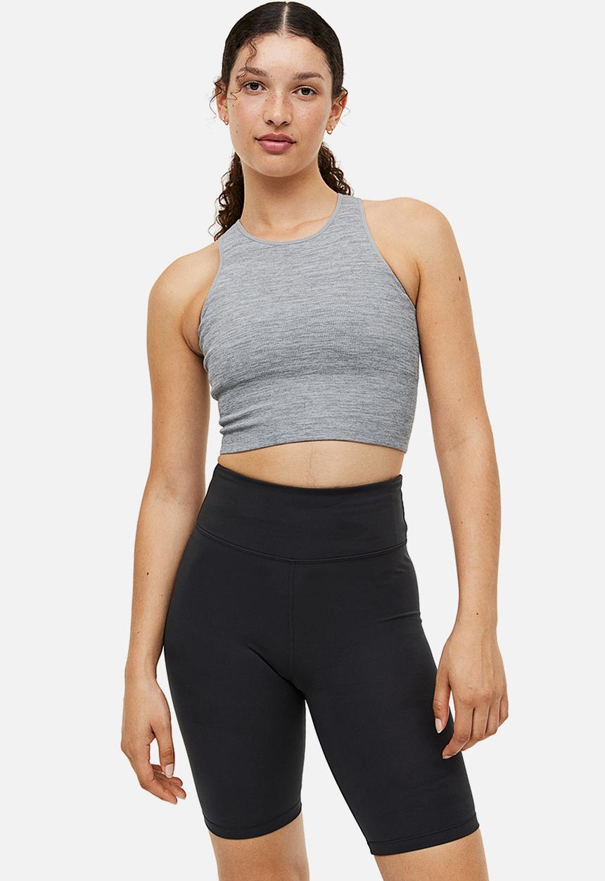 H&M - Drymove™ medium support sports bra - grey marl 