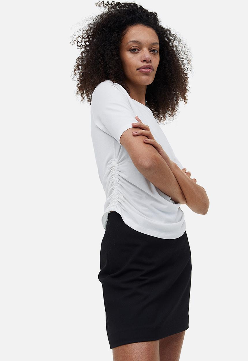 H&M - Gathered jersey top - white