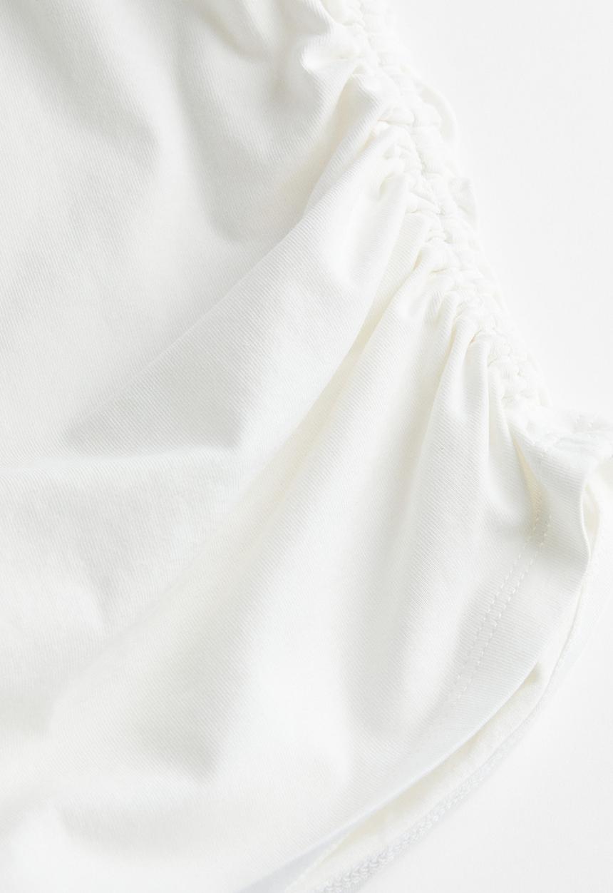 H&M - Gathered jersey top - white