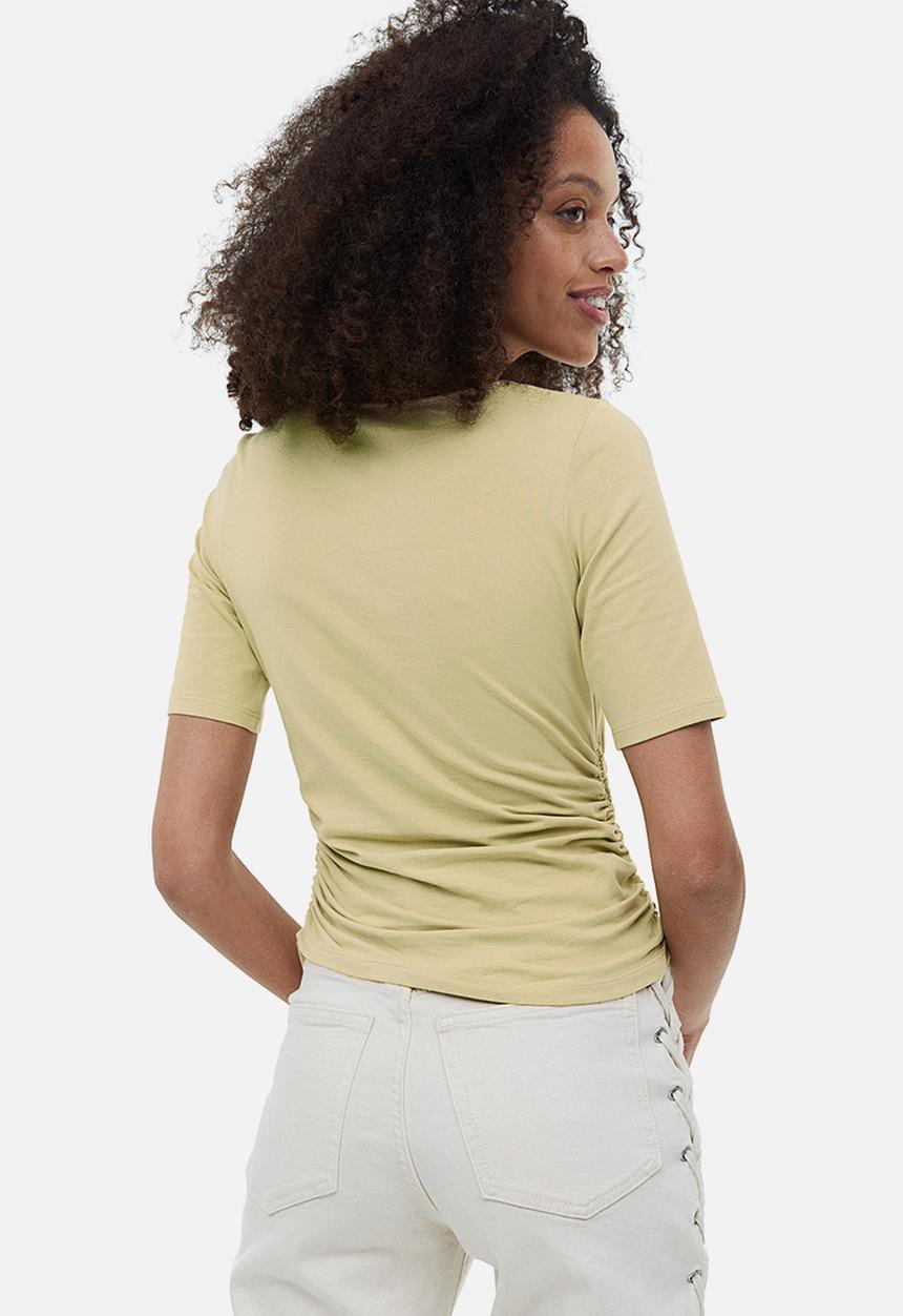 H&M - Gathered jersey top - light pistachio green