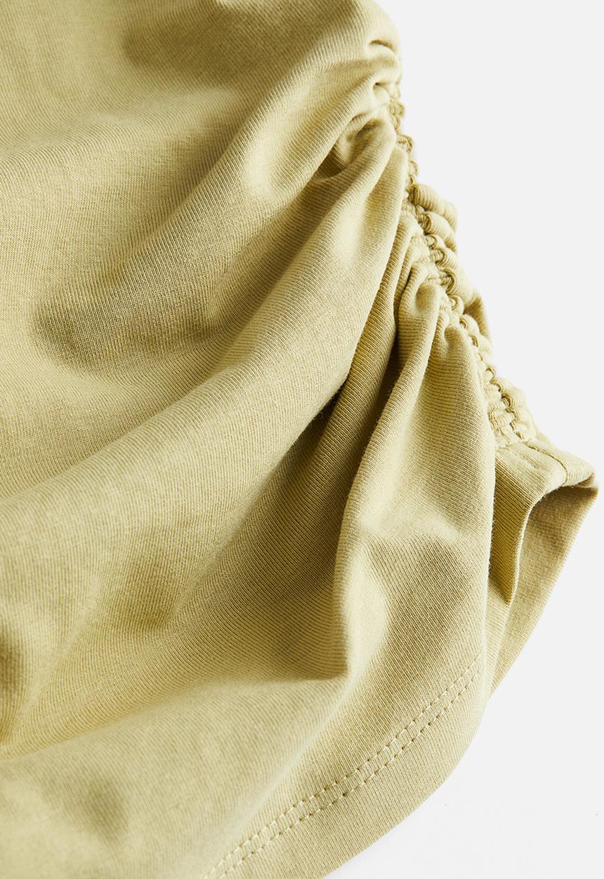 H&M - Gathered jersey top - light pistachio green