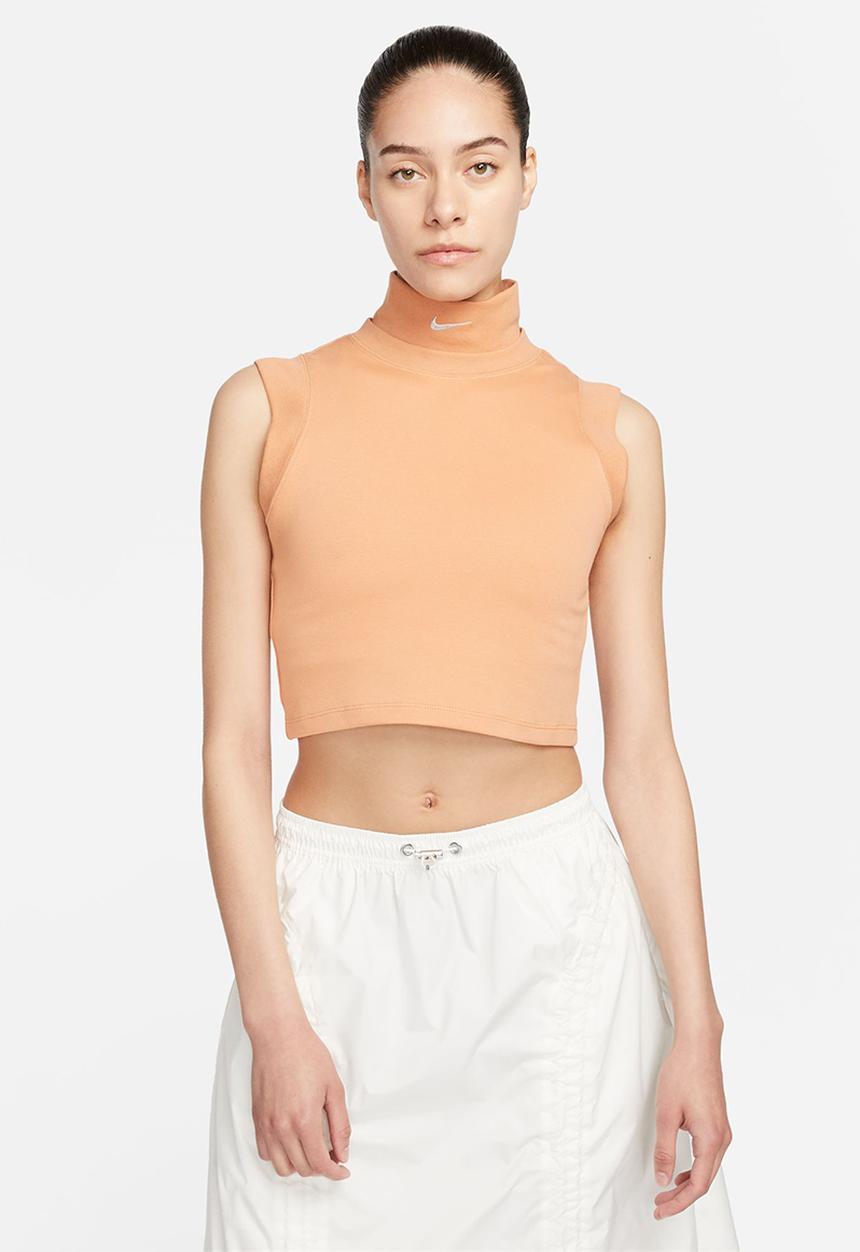 Nike - W nsw collection crop tank - amber brown 