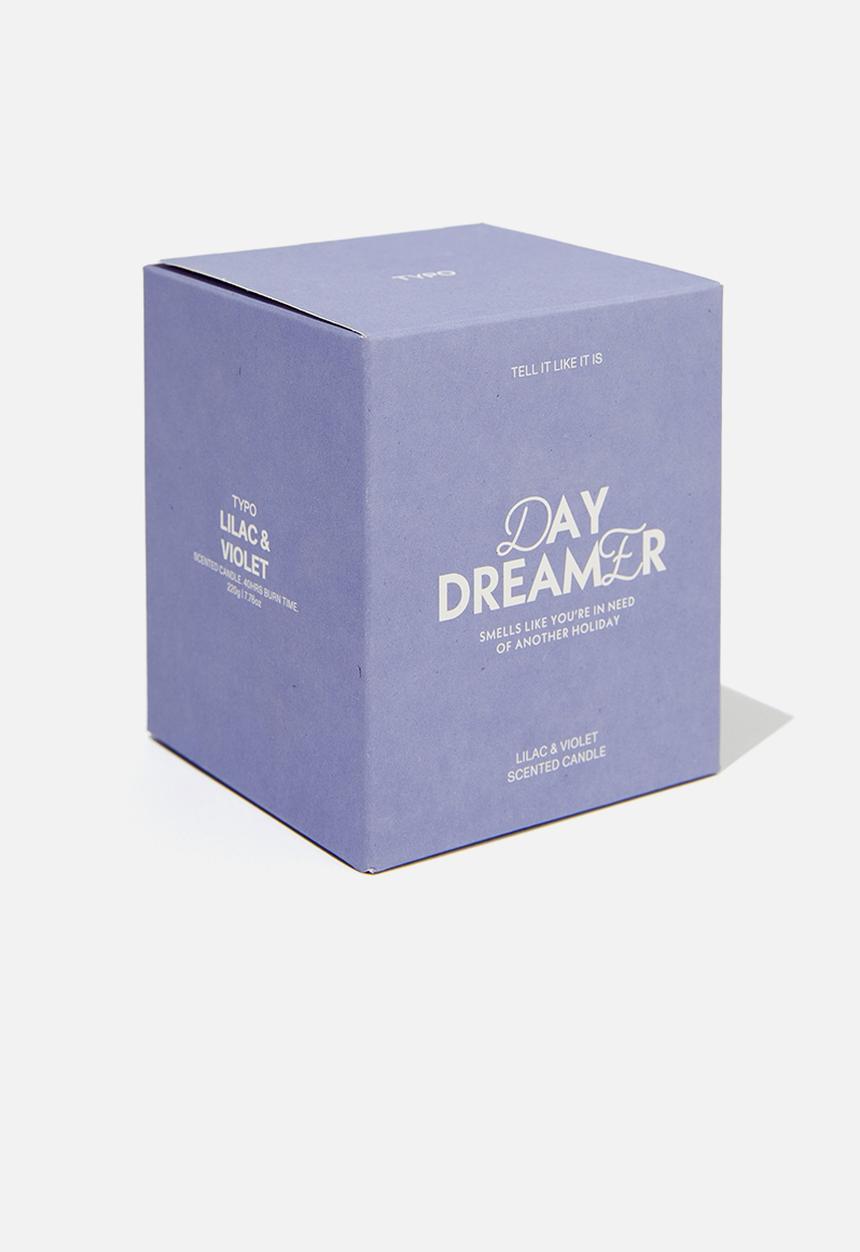 Typo - tell it like it is candle - iris flower day dreamer
