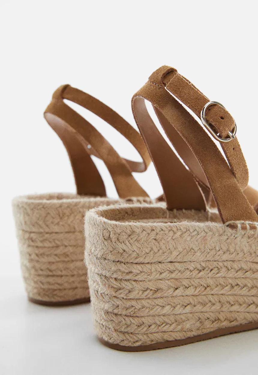 MANGO - Ari platform sandal - medium brown