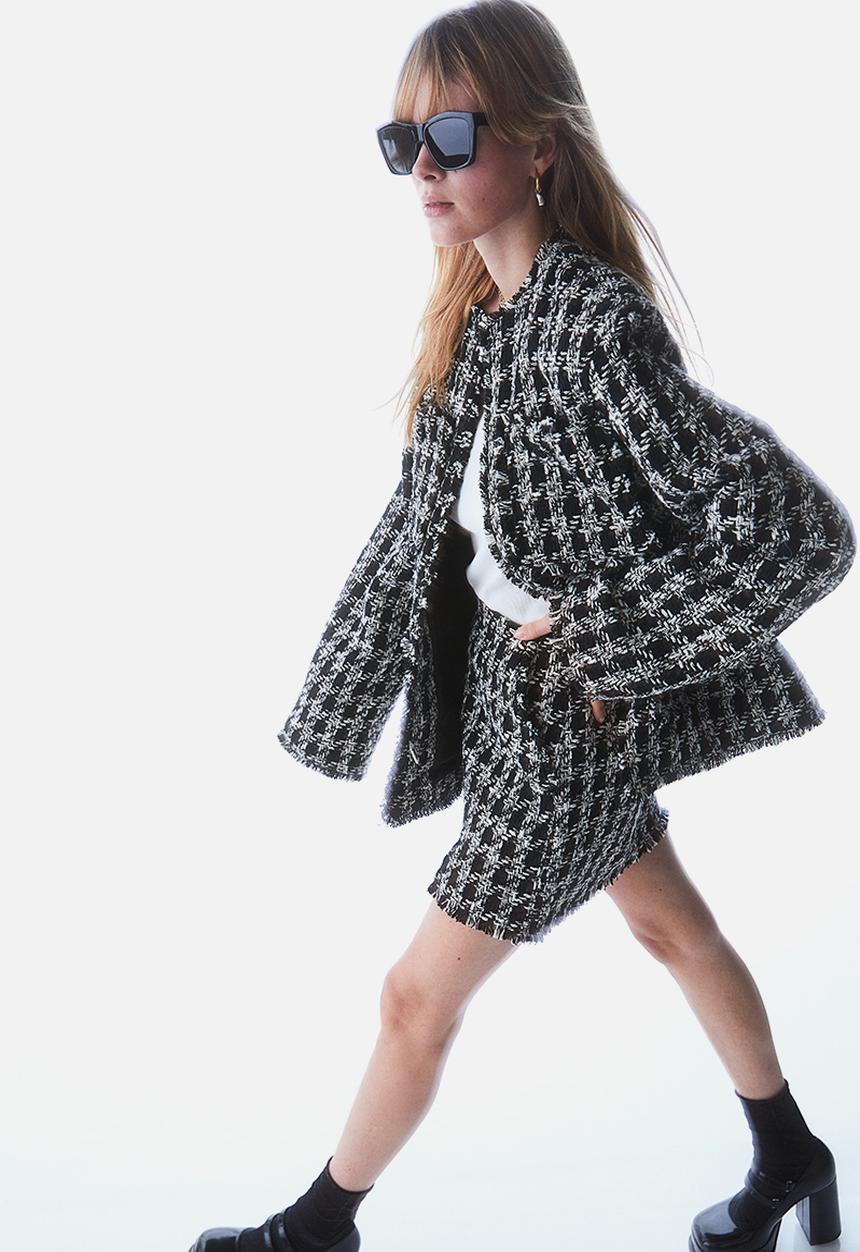 H&M - Bouclé skirt - black