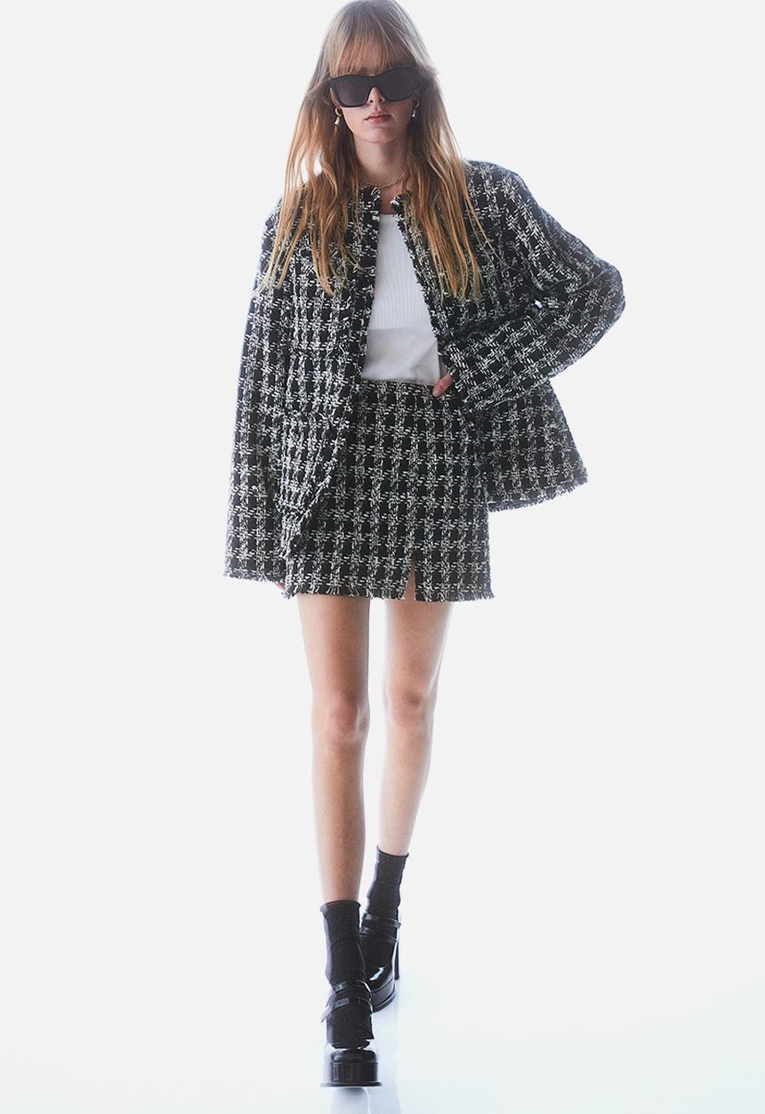H&M - Bouclé skirt - black