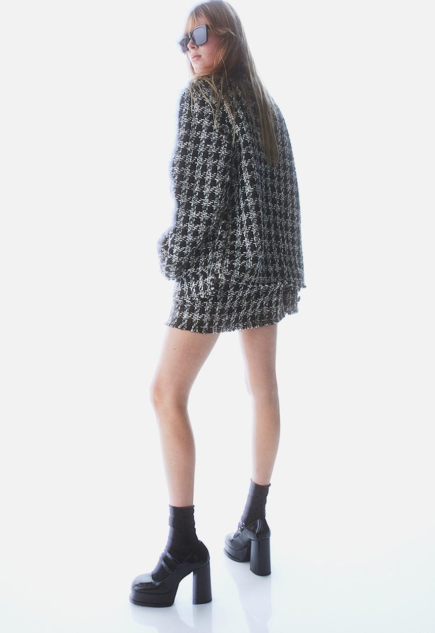 H&M - Bouclé skirt - black