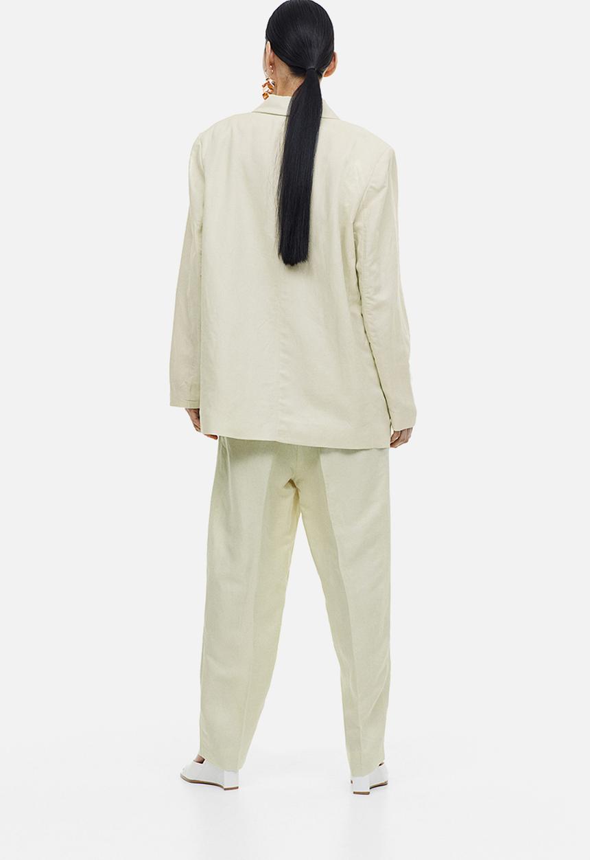 H&M - Double-breasted blazer - light green