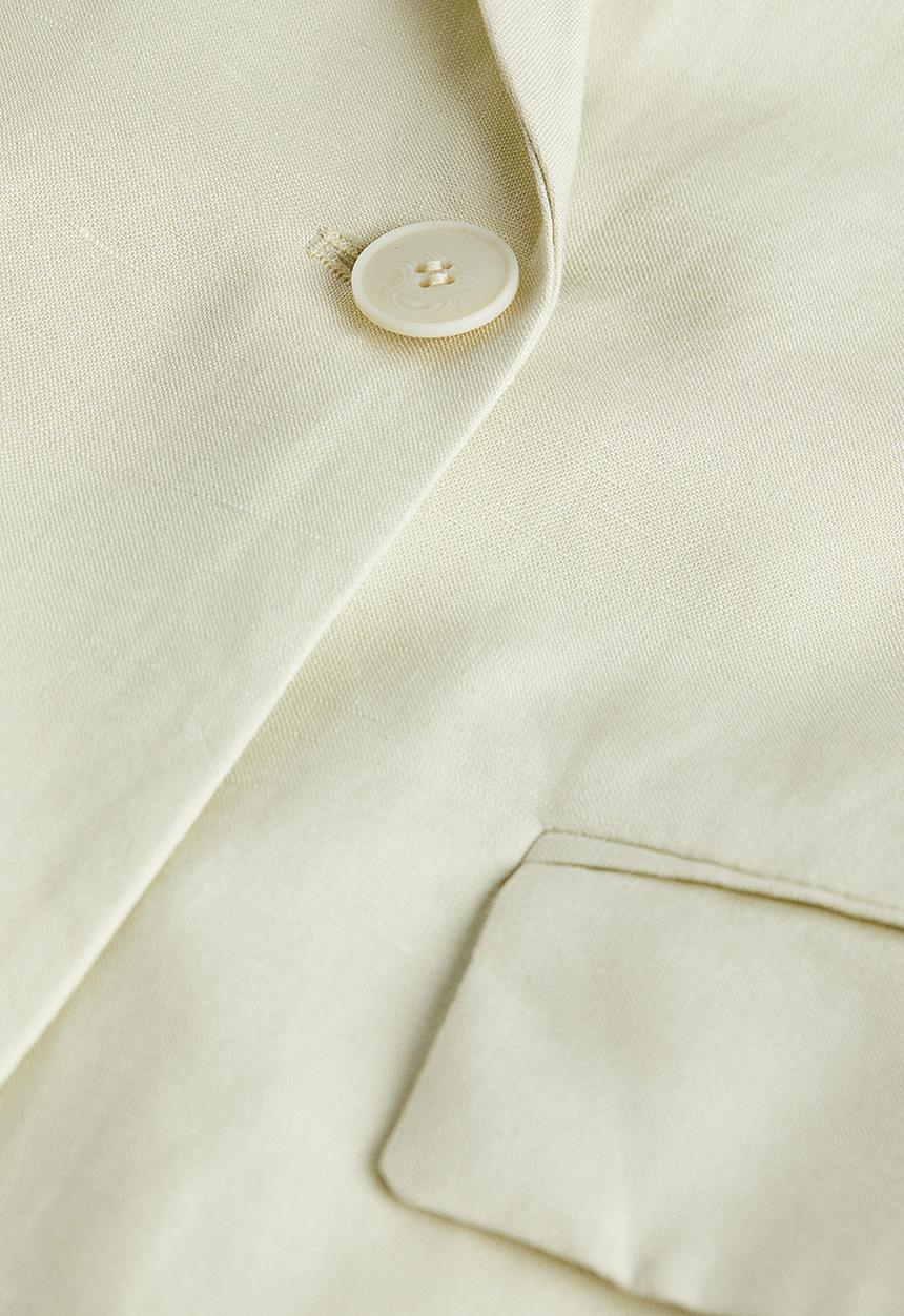 H&M - Double-breasted blazer - light green