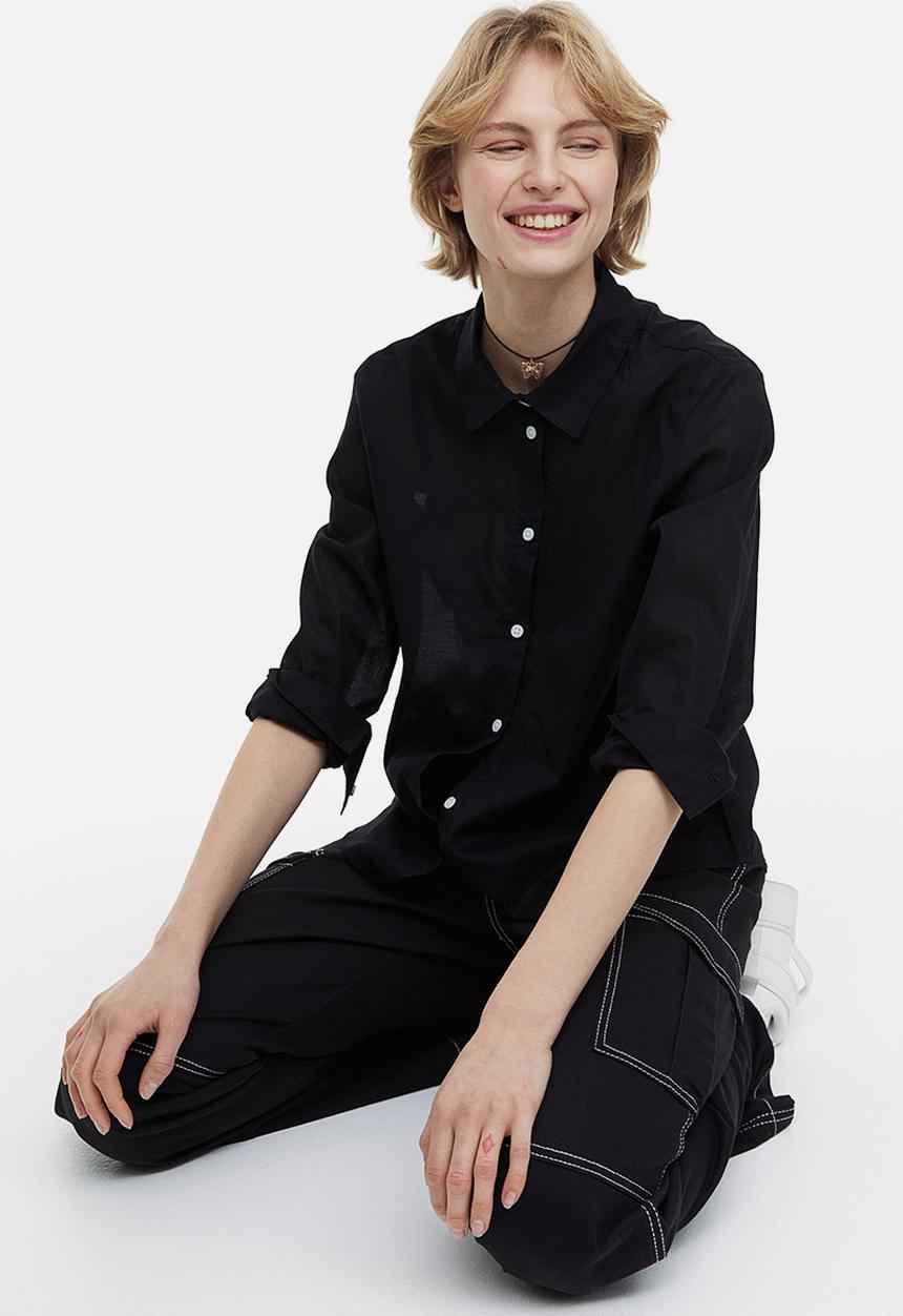 H&M - Cotton shirt - black