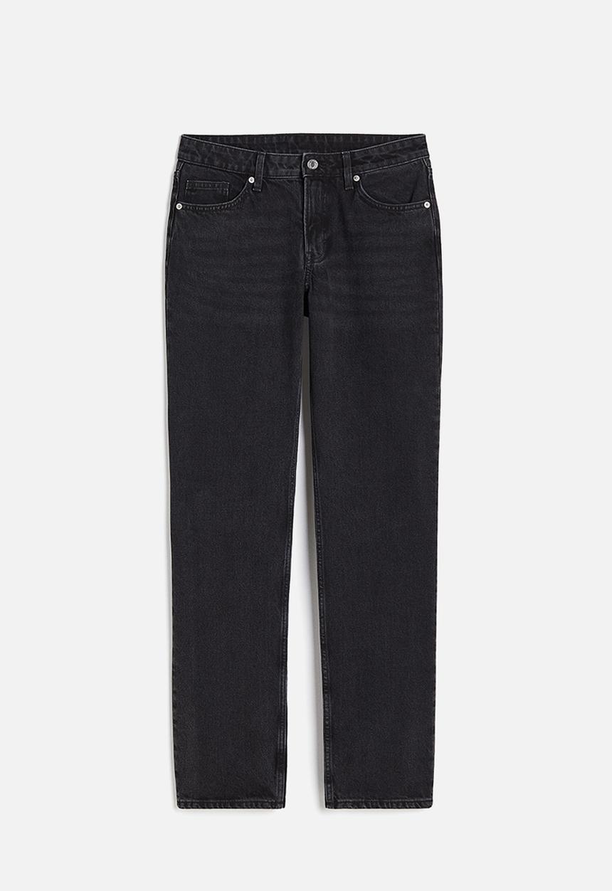 H&M - Curvy fit straight regular jeans - black
