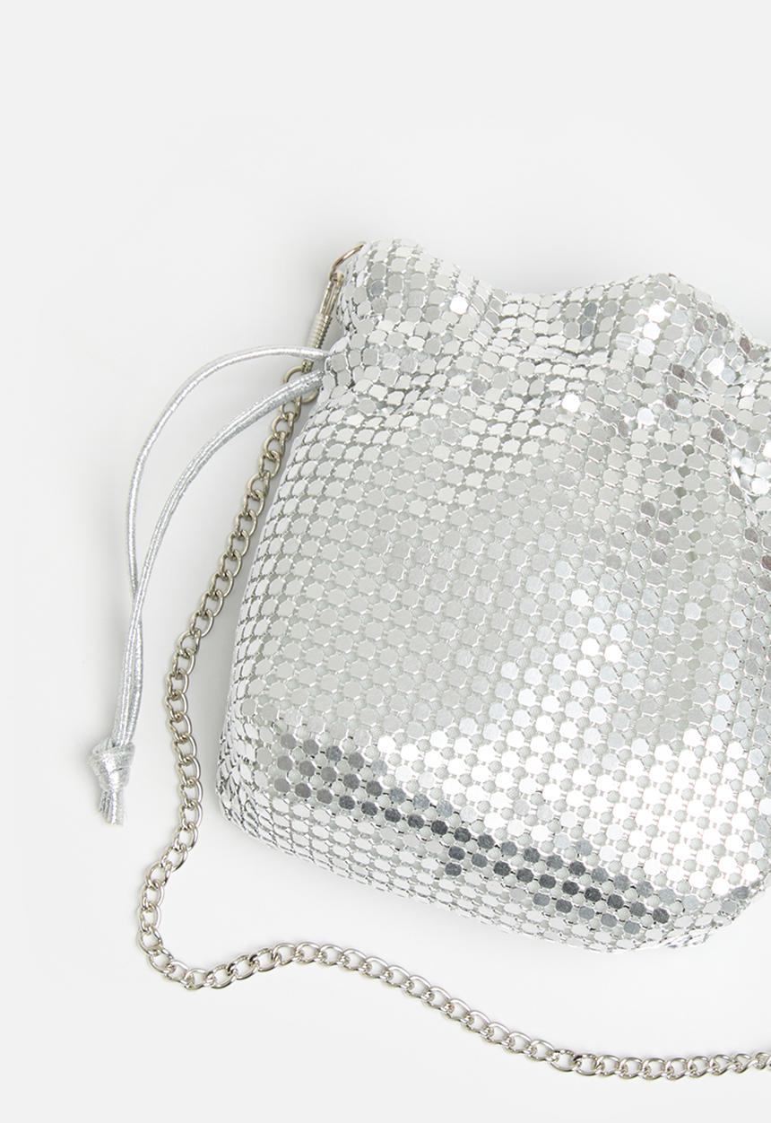 MILLA - Drawstring pouch bag - silver