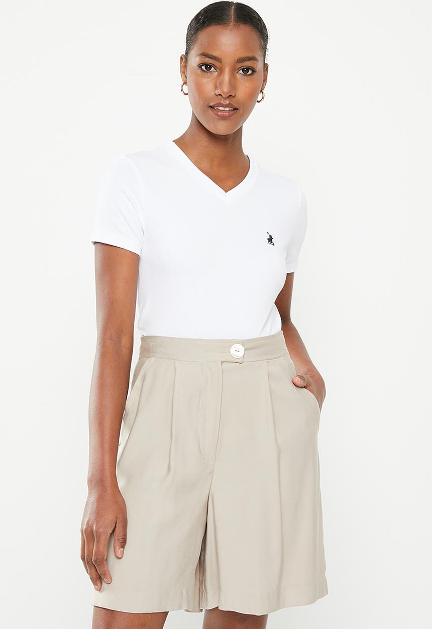POLO - Kelly v-neck tee - white