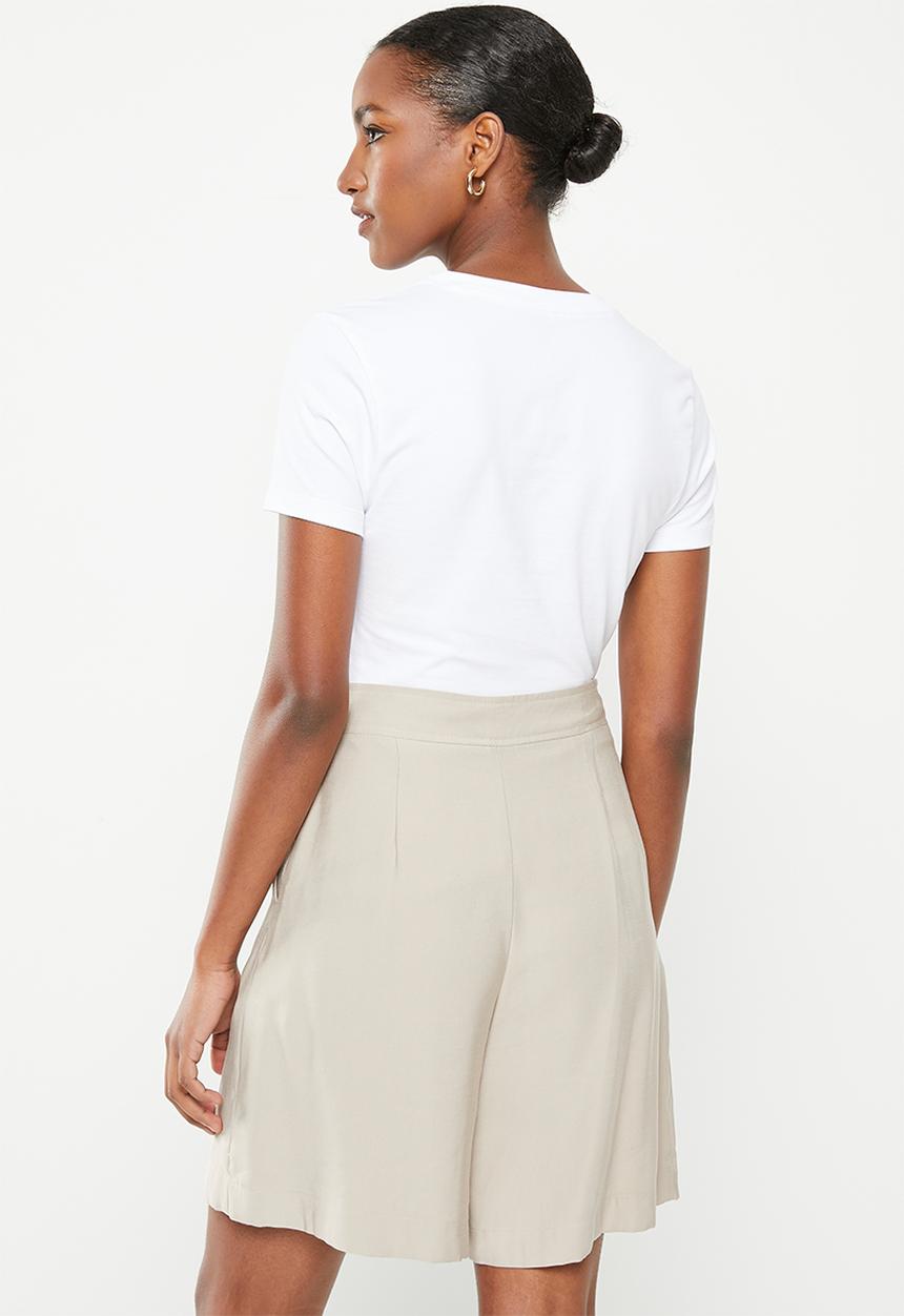 POLO - Kelly v-neck tee - white