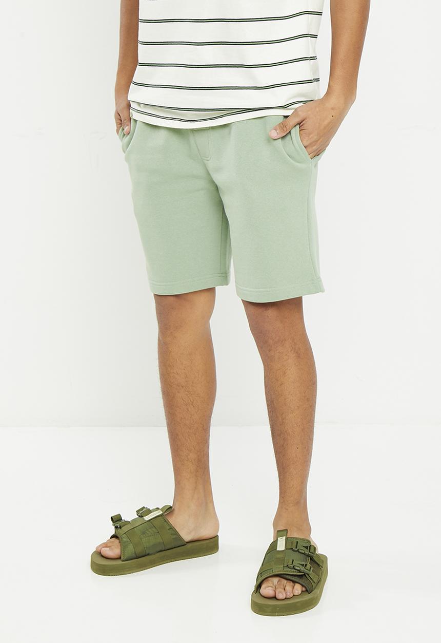Brave Soul - Brushed back fleece shorts - mint green