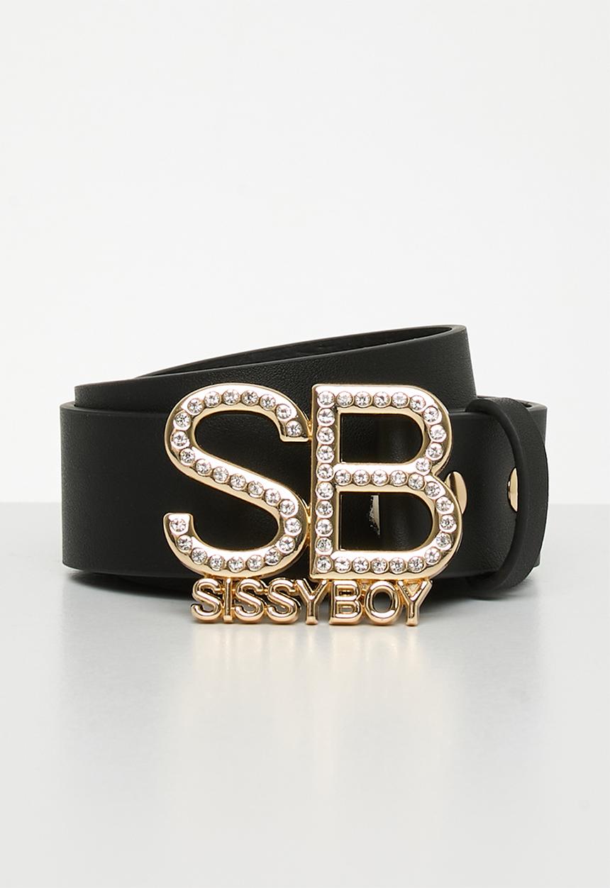 SISSY BOY - Diamante sb belt - black