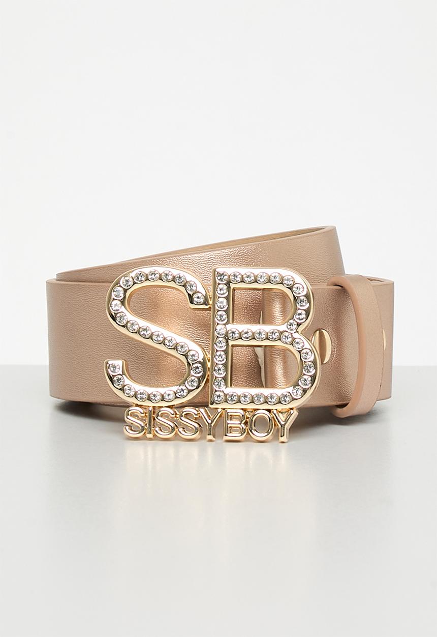 SISSY BOY - Diamante sb belt - rose gold