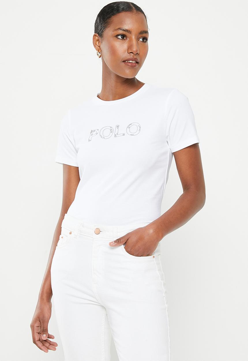 POLO - Sadie beaded tee - white