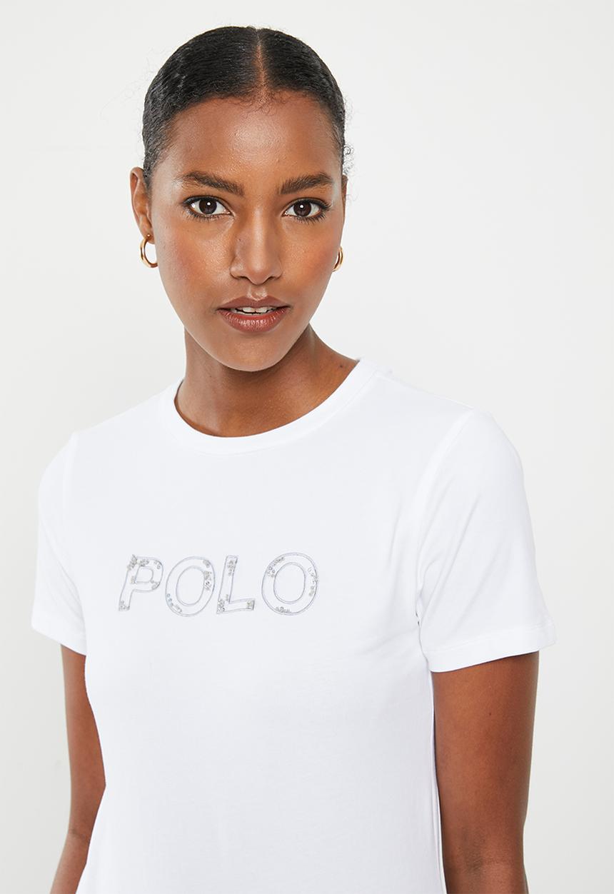 POLO - Sadie beaded tee - white
