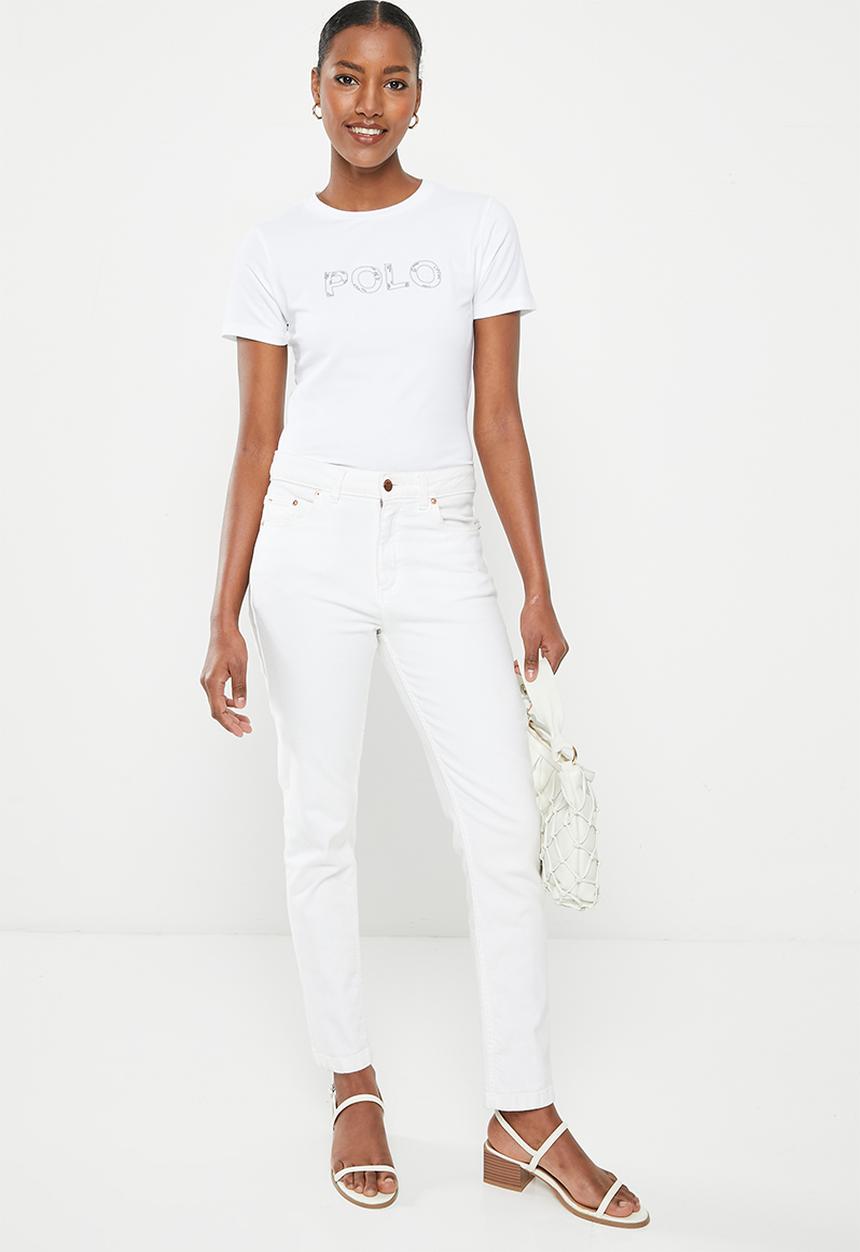 POLO - Sadie beaded tee - white