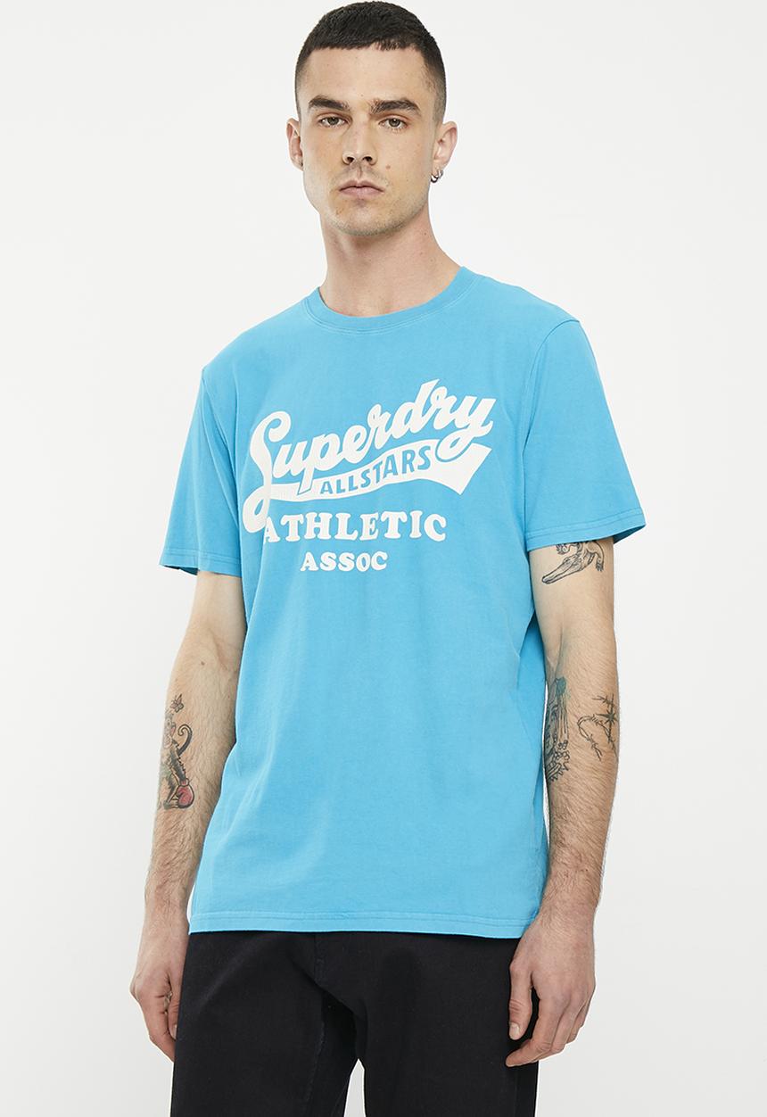 Superdry. - Vintage home run tee - enamel blue