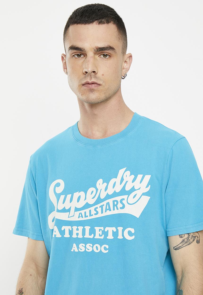Superdry. - Vintage home run tee - enamel blue