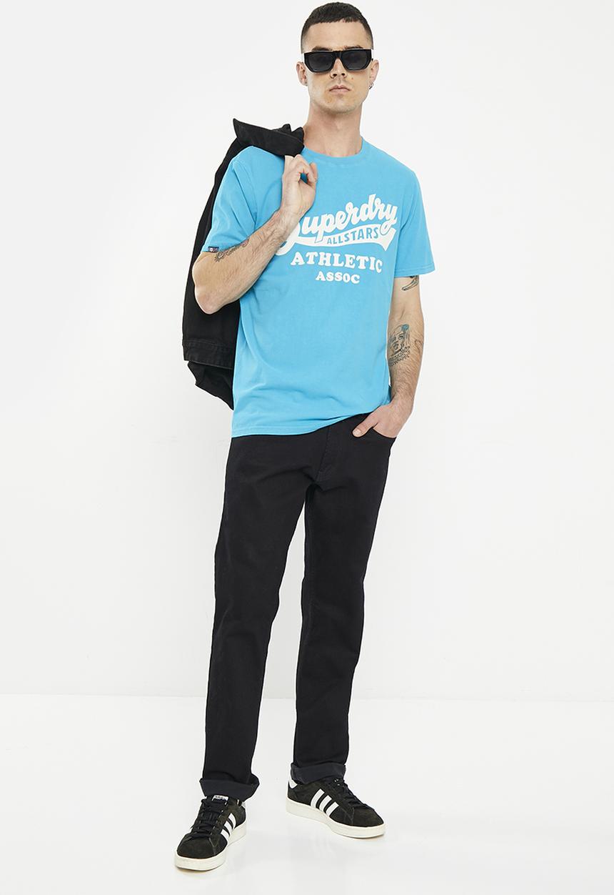 Superdry. - Vintage home run tee - enamel blue